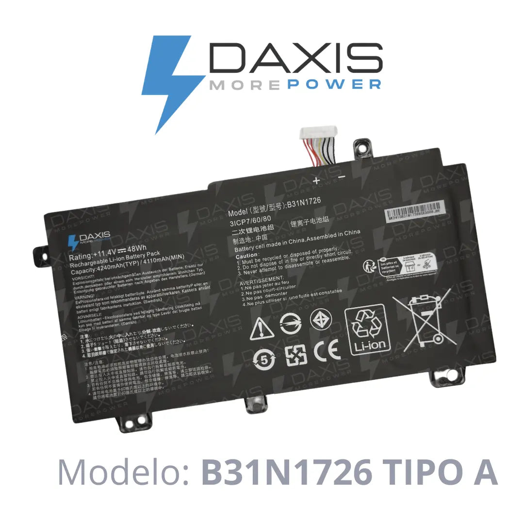 Batería Notebook Asus B31N1726 Tipo "A"