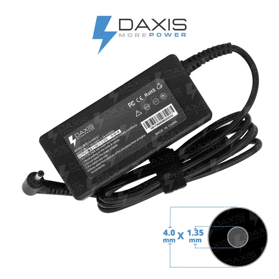 Cargador Daxis 19V 2.37A conector 4.0x1.35mm