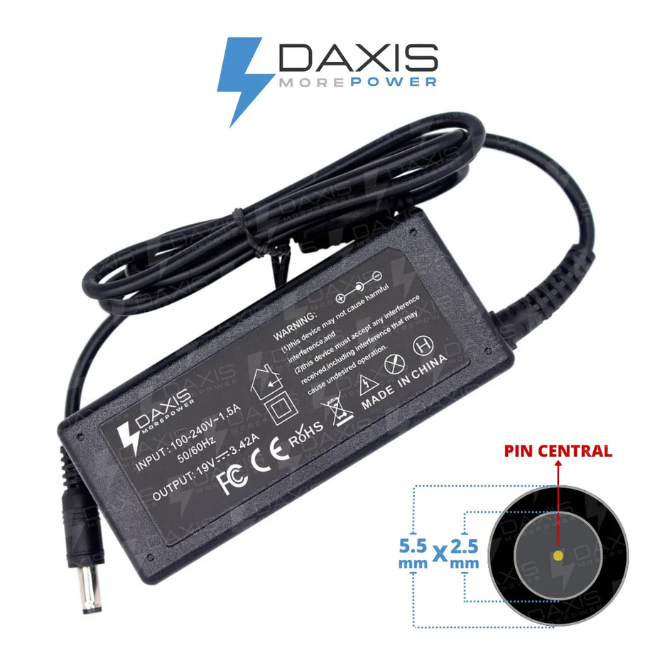Cargador Daxis 19V 3.42A conector 5.5x2.5mm