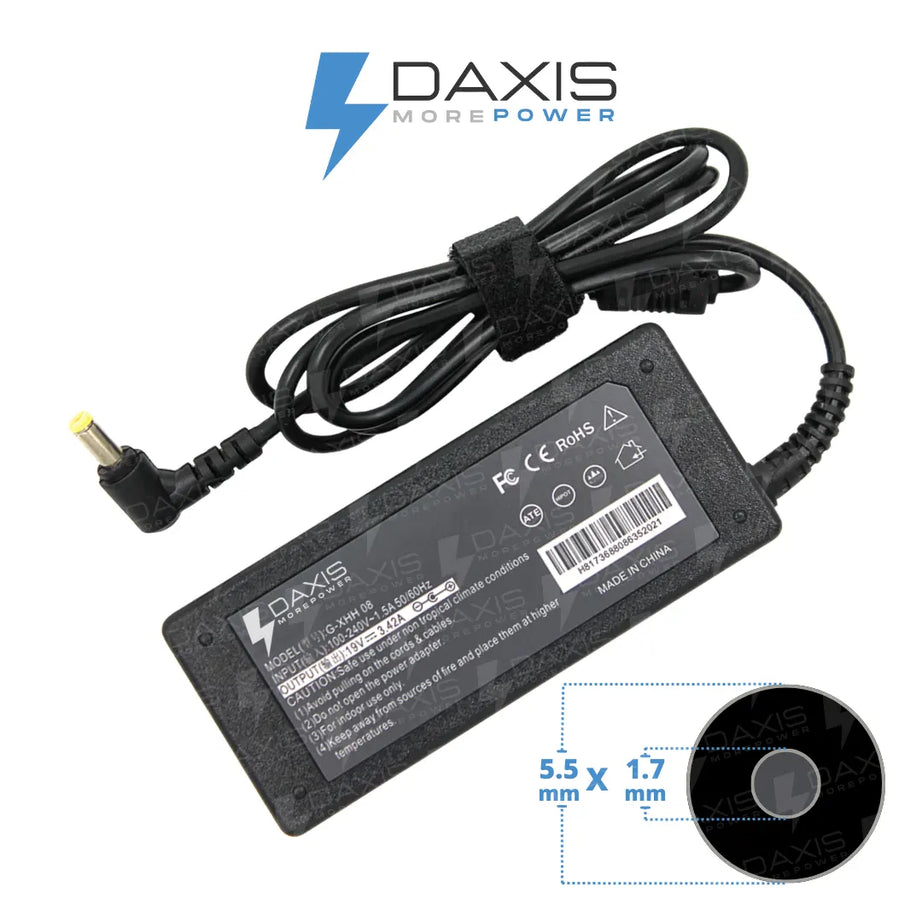 Cargador Daxis 19V 3.42A conector 5.5x1.7mm