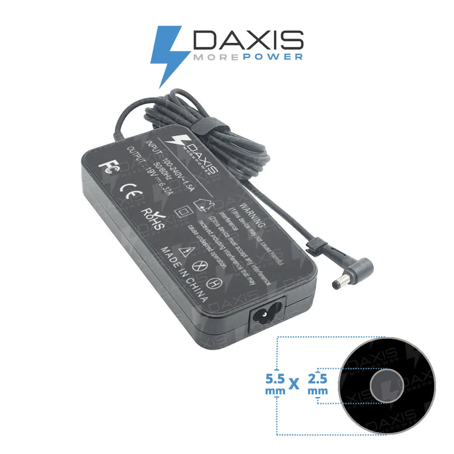 Cargador Daxis 19V 6.32A conector 5.5x2.5mm