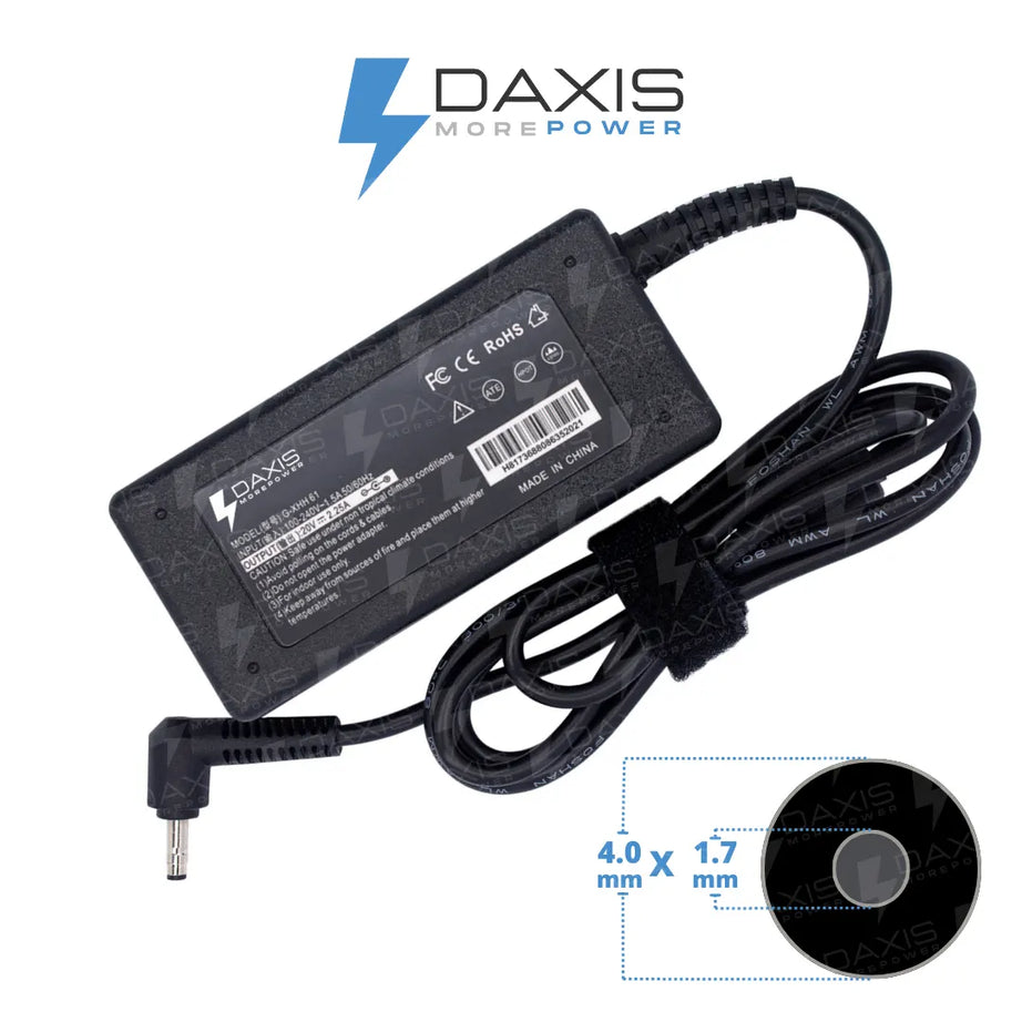 Cargador Daxis 20V 2.25A conector 4.0x1.7mm